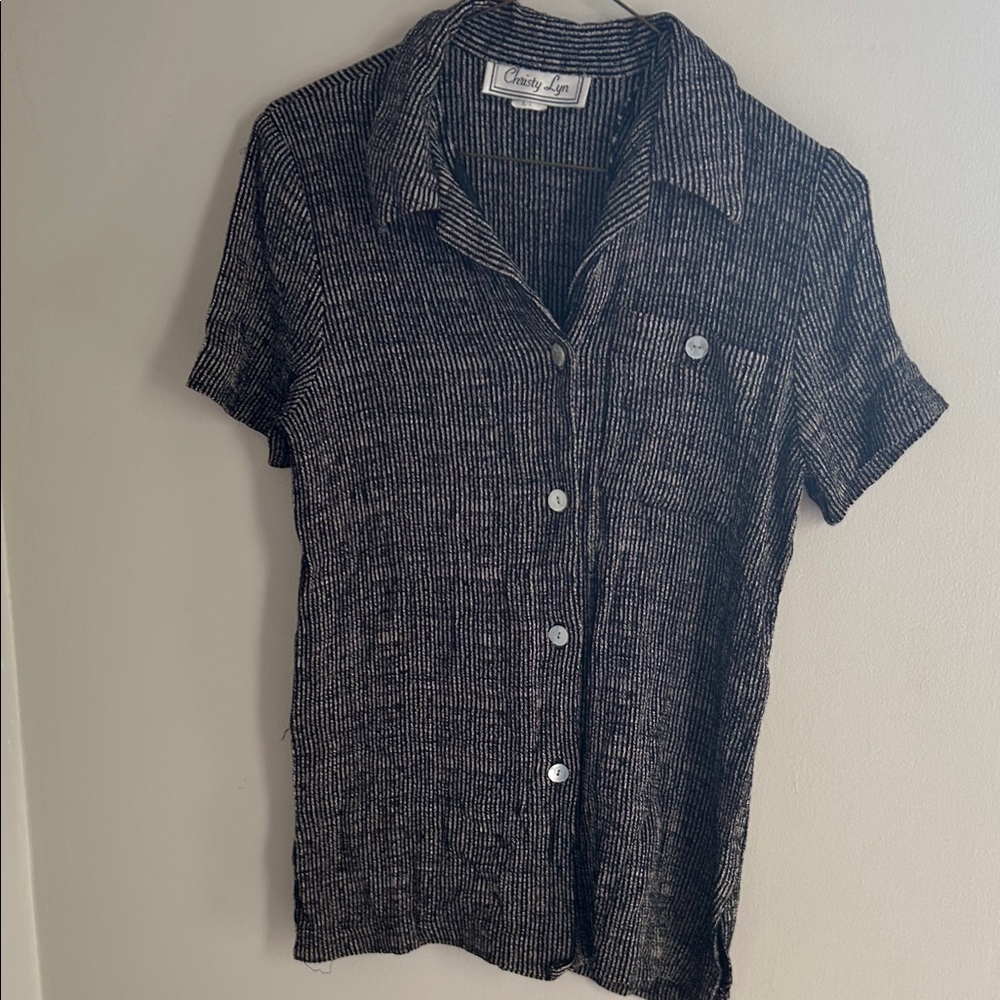 💛Vintage Christy Lyn Striped Shirt